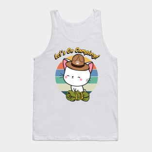 Cute Angora Cat Wants to go Camping Tank Top